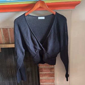Urban Outfitters Black Deep V Sweater
